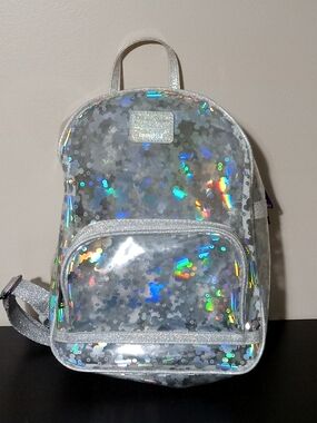 Disney Parks Loungefly Magic Mirror Mickey Confetti Clear Mini Backpack